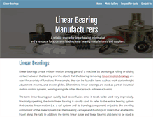 Tablet Screenshot of linear-bearings.net